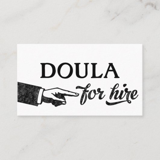 Doula Business Cards - Cool Vintag Visitenkarte (Vorderseite)