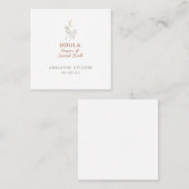 Doula einfach elegant minimalistisch quadratische visitenkarte (Vorne/Hinten)