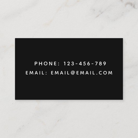 Doula einfach minimal sauber Schwarz & Weiß klassi Visitenkarte (Rückseite)