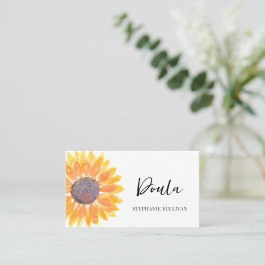 Doula Floral Visitenkarte (Stehend Vorderseite)
