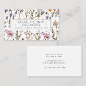 Doula Floral Wildblumen Musterkarte Visitenkarte (Vorne/Hinten)