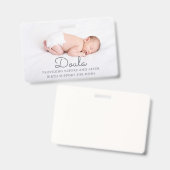 Doula Foto Geburtsname Ausweis (Vorder- & Rückseite)