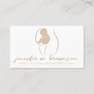 Doula Geburtscoach-Design mit Schwangerer und Baby Visitenkarte