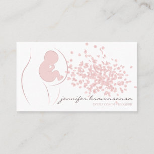 Doula Geburtscoach Schwanger Einfach Rosa Visitenkarte