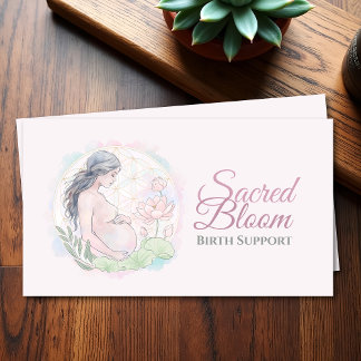 Doula - Geburtslehrer - Blume des Lebens - Lotus Visitenkarte