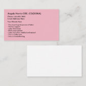 Doula Hebamme-Dienstleistungen Visitenkarte (Vorne/Hinten)