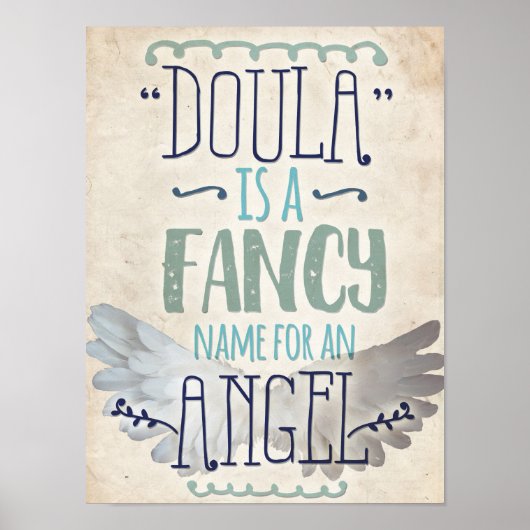 Doula ist ein Engel Poster (Vorne)