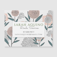Doula Magnetic Business Card Pfirsichkoralle Flora