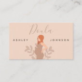 Doula Midfrau Birth Coach Neutrale Pastel Schwange Visitenkarte (Vorderseite)