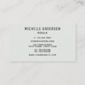 Doula Midfrau Birthing Coach Colorful Visitenkarte (Rückseite)