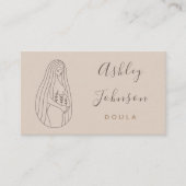 Doula Midfrau Birthing Coach Pregnant Lady Lineart Visitenkarte (Vorderseite)