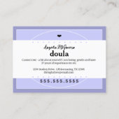 Doula Midfrau Kinderheilkunde Kinderbetreuung Kind Visitenkarte (Rückseite)