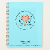 Doula Midfrau "Whimsical Heart & Wings Turquoise Planer (Vorderseite)