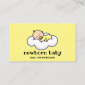 Doula New Baby Sleeping auf Cloud Gelb Visitenkarte (Vorderseite)