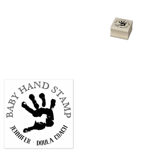 Doula Newborn Baby Handprint Gummistempel (Stempel)