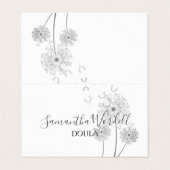 Doula oder Midfrau Delikate Illustrierte Blume Visitenkarten (Außenseite Aufgefaltet)