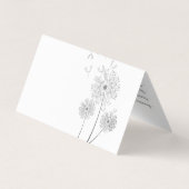 Doula oder Midfrau Delikate Illustrierte Blume Visitenkarten (Rückseite)