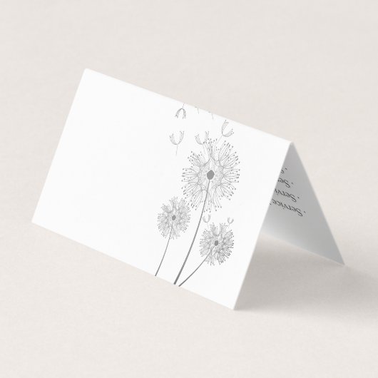 Doula oder Midfrau Delikate Illustrierte Blume Visitenkarten (Rückseite)