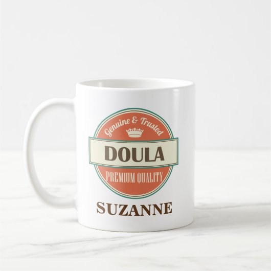 Doula personalisiertes Büro-Tassen-Geschenk Kaffeetasse (Links)