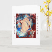 Doula Power Grußkarte Karte (Gelbe Blume)