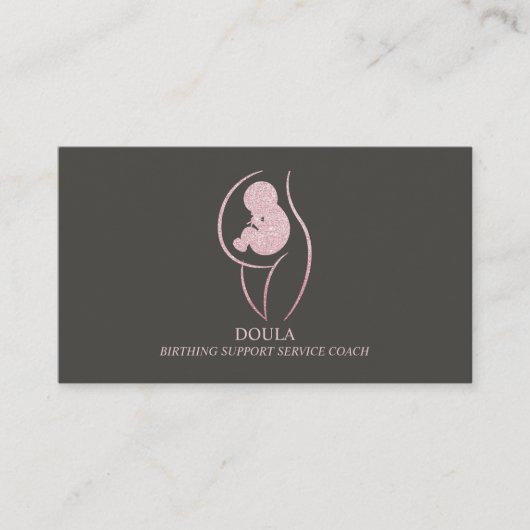 Doula Pregnancy Mama Midfrau Birth Coach Branding Visitenkarte (Vorderseite)