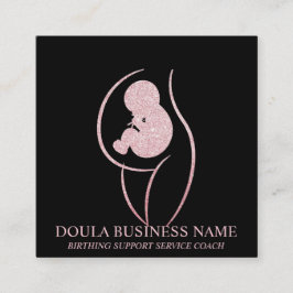 Doula Pregnancy Nurse Mama Birth Coach New Baby Quadratische Visitenkarte
