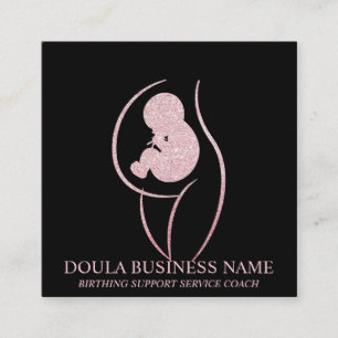Doula Pregnancy Nurse Mama Birth Coach New Baby Quadratische Visitenkarte