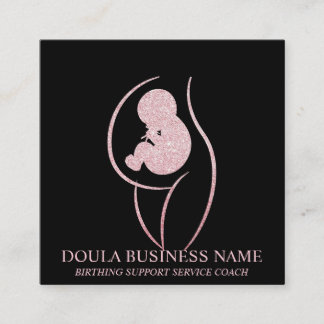 Doula Pregnancy Nurse Mama Birth Coach New Baby Quadratische Visitenkarte