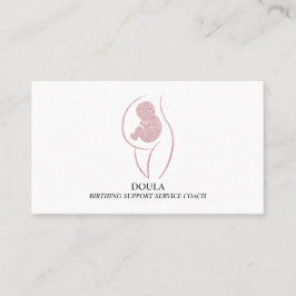 Doula Pregnancy Nurse Midwife Birth Coach Glitter Visitenkarte