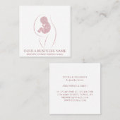 Doula Pregnancy Nurse Neu Mama Birth Coach Baby Quadratische Visitenkarte (Vorne/Hinten)