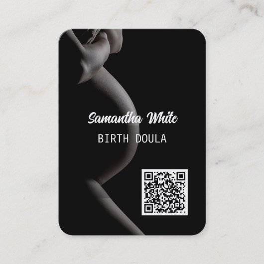 Doula QR Code Business Card Visitenkarte (Vorderseite)