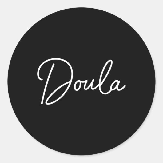 Doula Runder Aufkleber (Vorderseite)