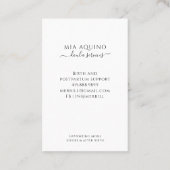 Doula Services Baby Foto Business Card Visitenkarte (Rückseite)