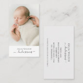 Doula Services Baby Foto Visitenkarte (Vorne/Hinten)