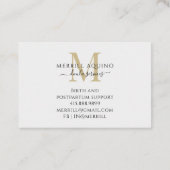 Doula Services Monogram-Wildblumen Visitenkarte (Rückseite)