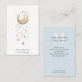 Doula Services Moon and Stars Business Card Visitenkarte (Vorne/Hinten)