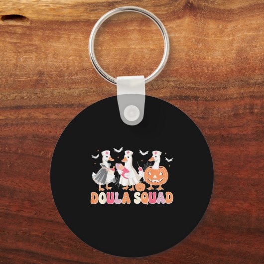 Doula Squad Goose Spooky Halloween Lactation Consu Schlüsselanhänger (Vorderseite)
