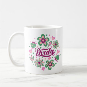 Doula Tasse mit Blumendesign