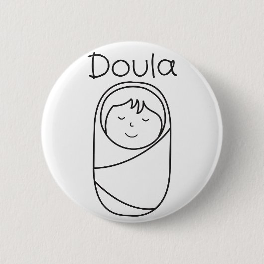 Doula und Baby Doula Geschenk Button (Vorderseite)