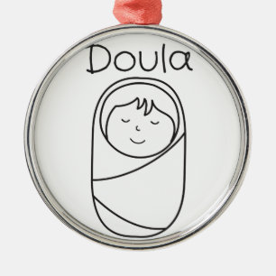 Doula und Baby Doula Geschenk Ornament Aus Metall
