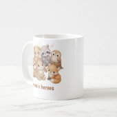 Doumas Helden Süße Wasserfarbe Waldtiere Kaffeetasse (Vorderseite Links)