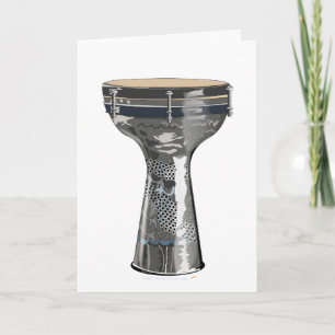 Doumbek Drum Greeting Card Darbuka Tombak Tabla Karte