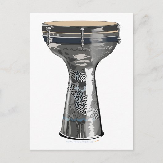 Doumbek Drum Postcard Darbuka Tombak Toubeleki Postkarte (Vorderseite)