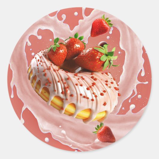 dounat runder aufkleber (Vorderseite)