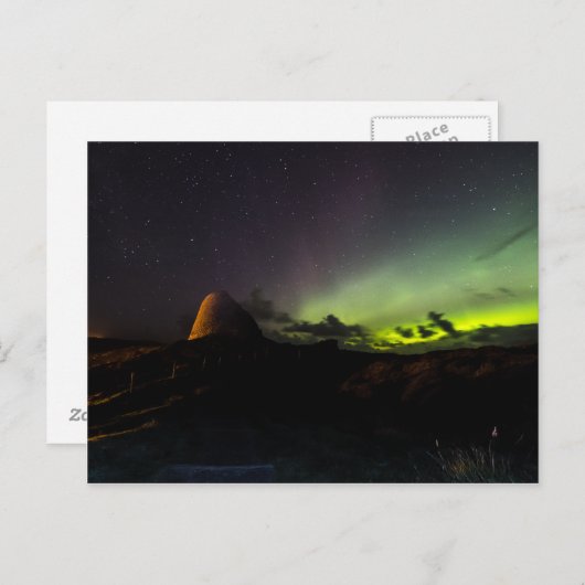 Doune Broch, Insel Lewis und Aurora Postkarte (Vorne/Hinten)