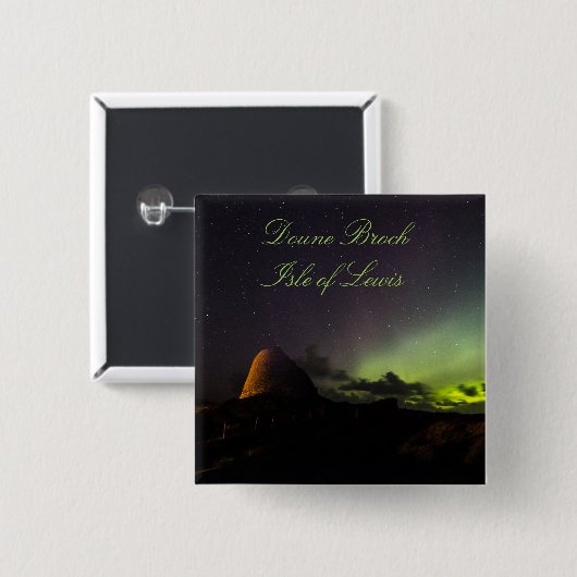 Doune Broch, Insel von Lewis- und Aurora-Abzeichen Button (Vorne & Hinten)