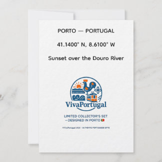 Douro Sunset Portugal Travel Art Invitation – Port Einladung