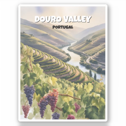Douro Valley Portugal Aufkleber (Vorderseite)