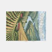 Douro Valley Portugal Reisen Kunst Vintag Fleecedecke (Vorderseite (Horizontal))