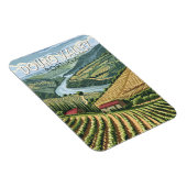 Douro Valley Portugal Reisen Kunst Vintag Magnet (Rechte Seite)